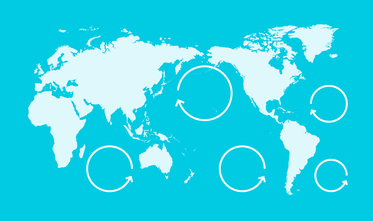 The 5 main ocean gyres